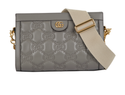 GG Matelasse Small Bag, Leather, Grey, 702200, B/DB/2S, 4*